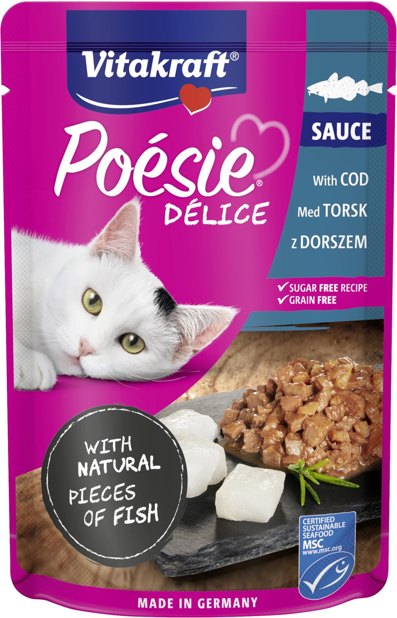 Vitakraft Cat mokré krmivo Poésie Délice treska 85 g Kapsička pre...