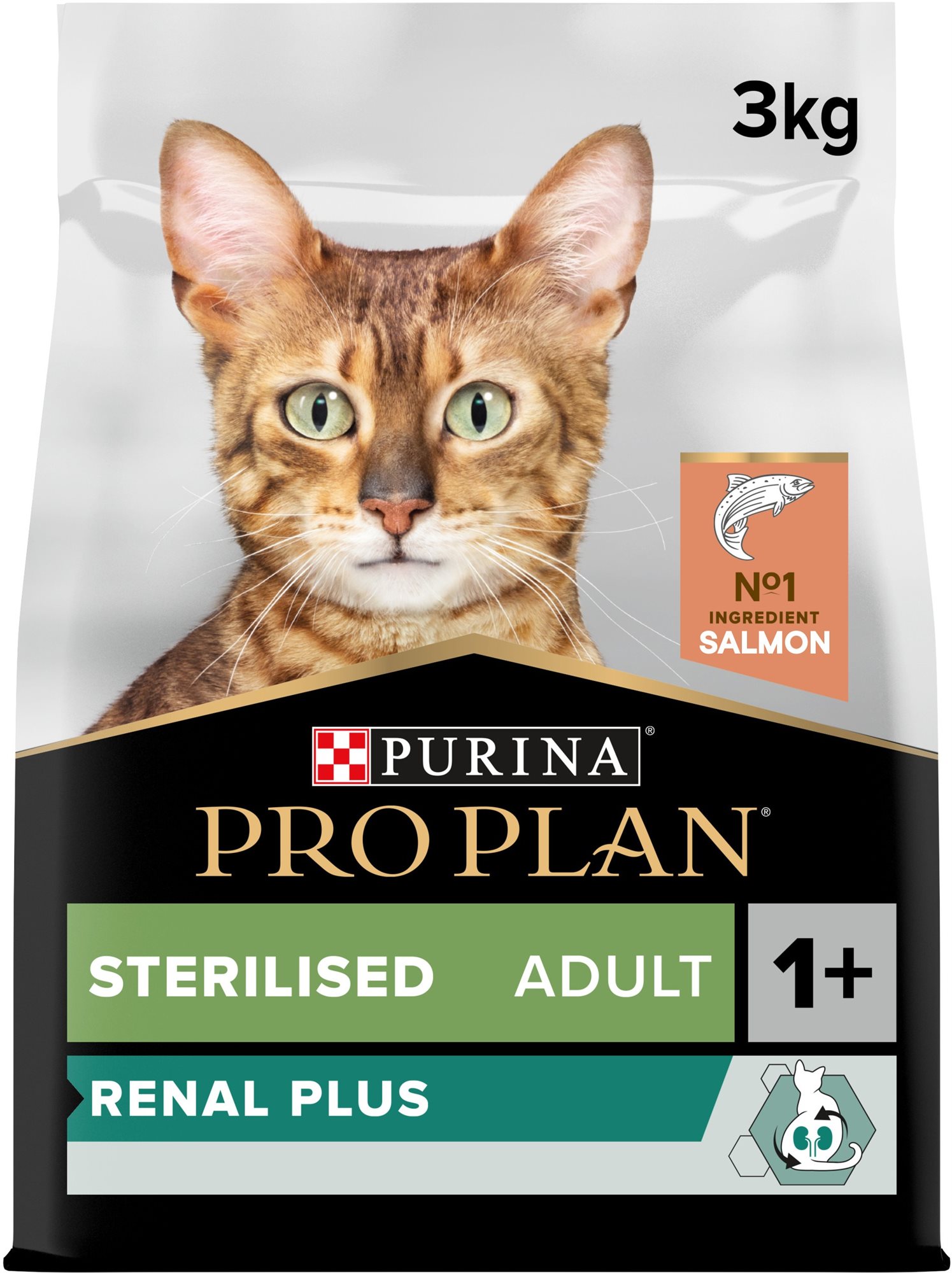 Pro Plan Cat Sterilised renal plus  s lososom 3 kg Granule pre mačky