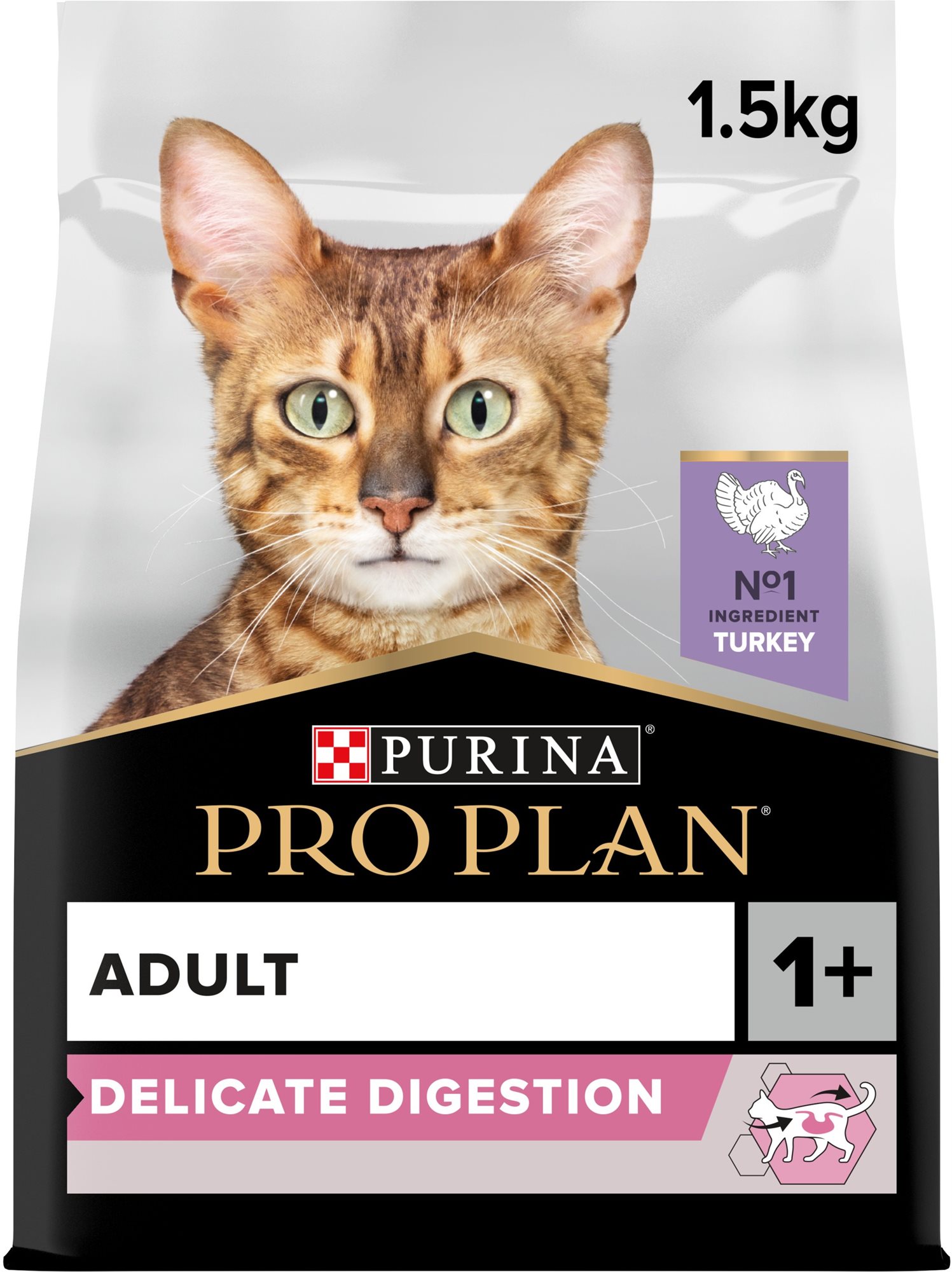Pro Plan Cat Delicate Optidigest s morkou 1,5 kg Granule pre mačky