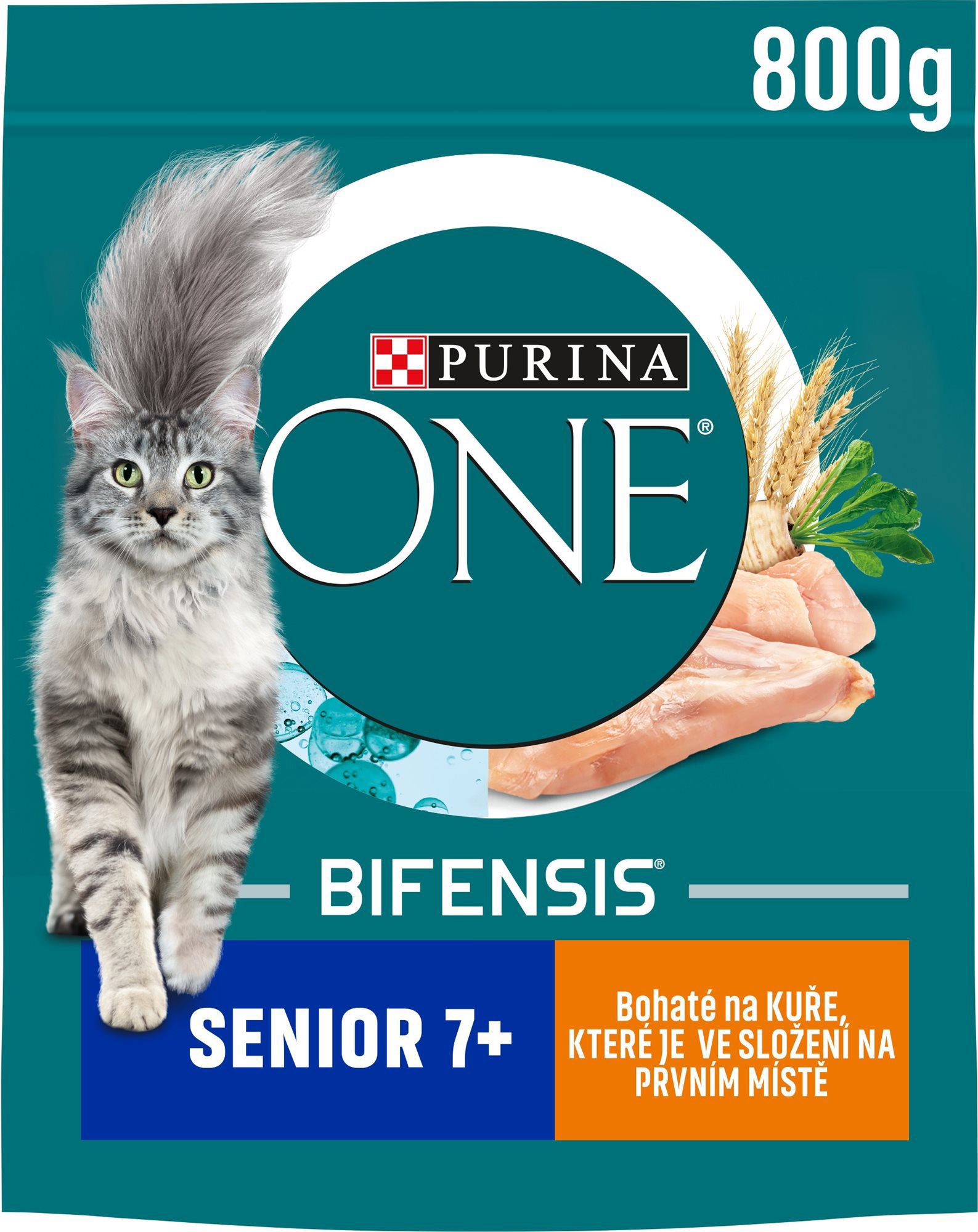 Purina ONE Bifensis Senior 7+ s kuraťom a celozrnnými obilninami...