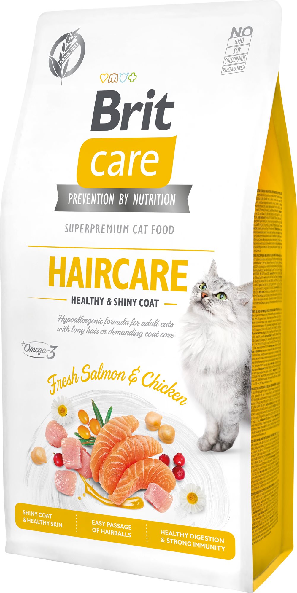 Brit Care Cat Grain-Free Haircare Healthy & Shiny Coat, 7 kg...