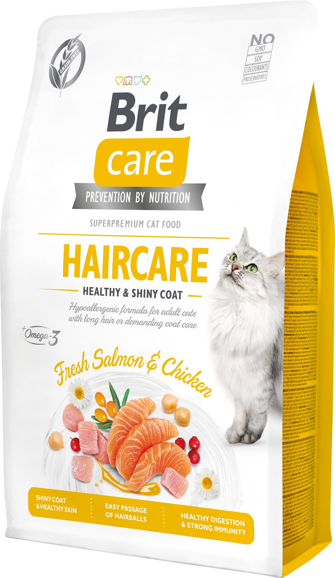 Brit Care Cat Grain-Free Haircare Healthy & Shiny  Coat, 2 kg...