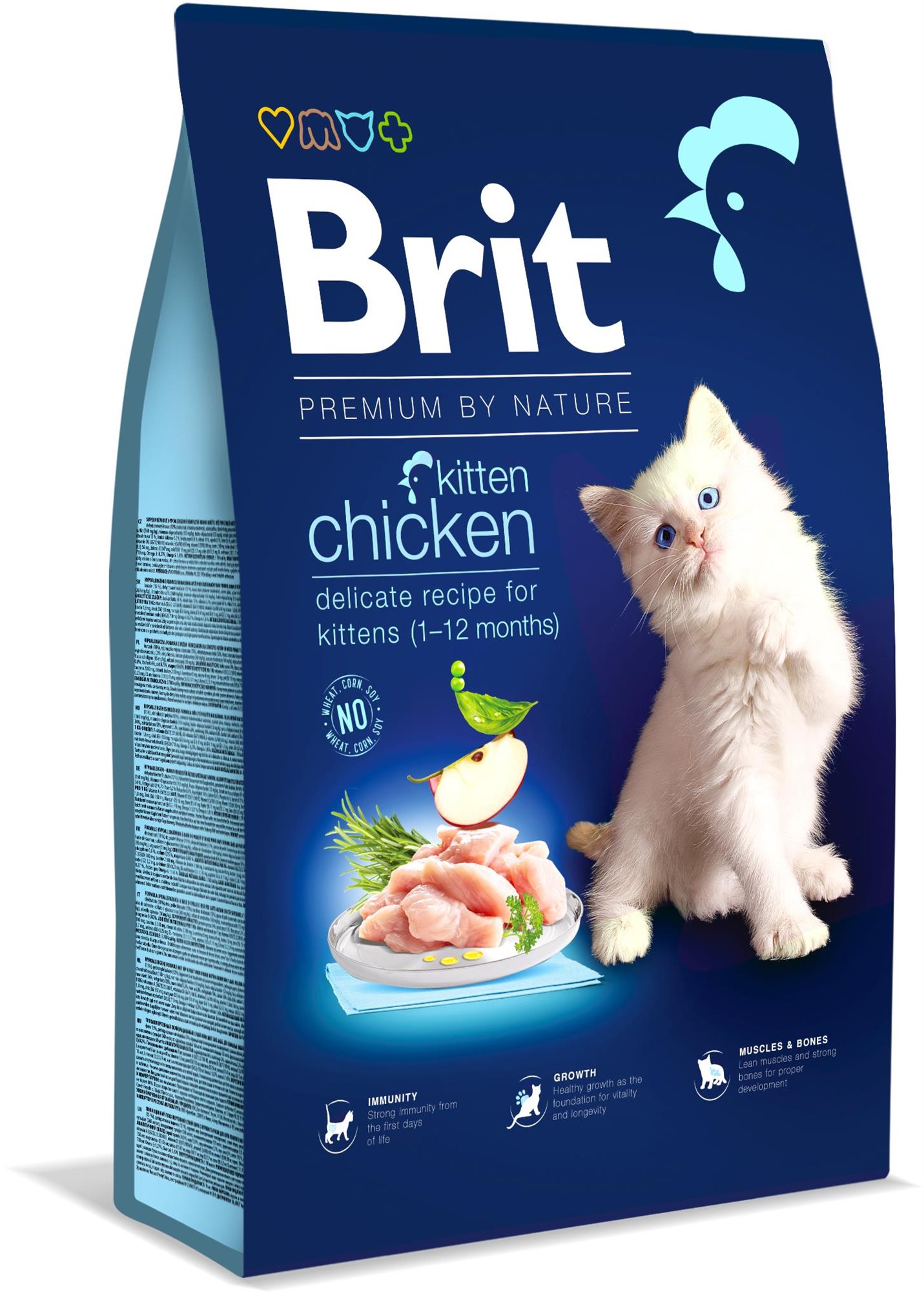 Brit Premium by Nature Cat Kitten Chicken 8 kg Granule pre mačiatka