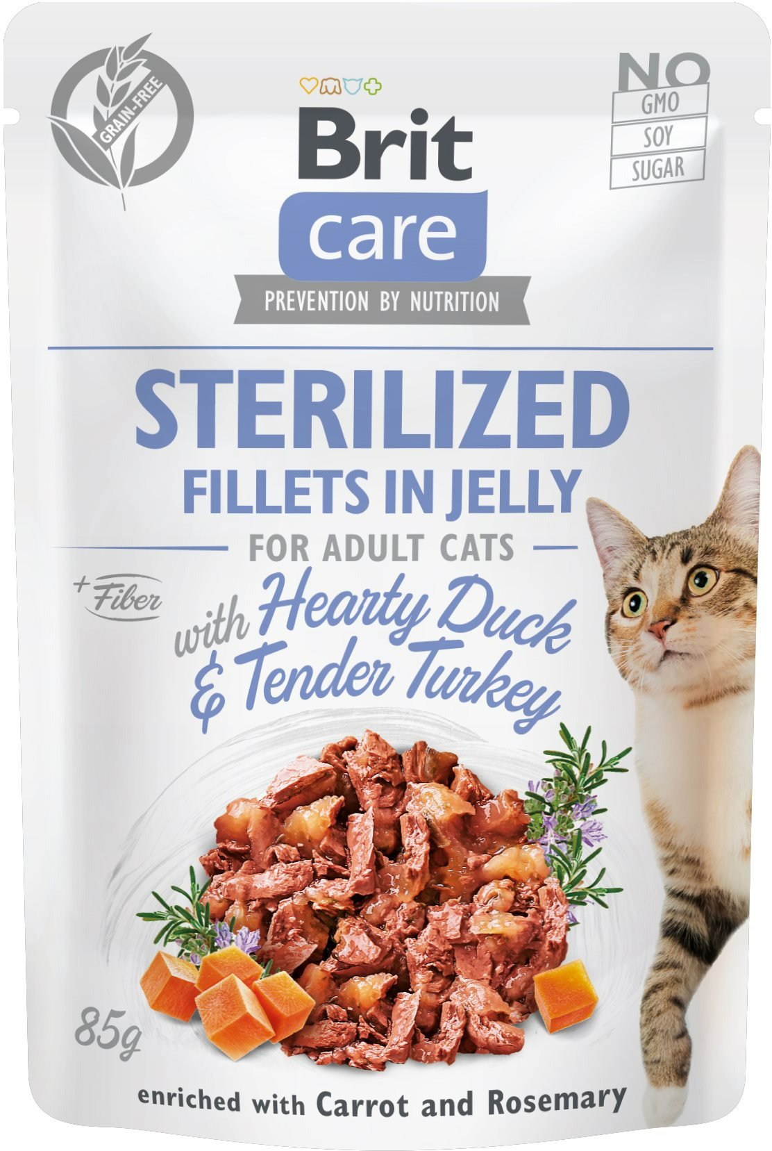 Brit Care Cat Sterilized Fillets in Jelly with Hearty Duck & Tender...