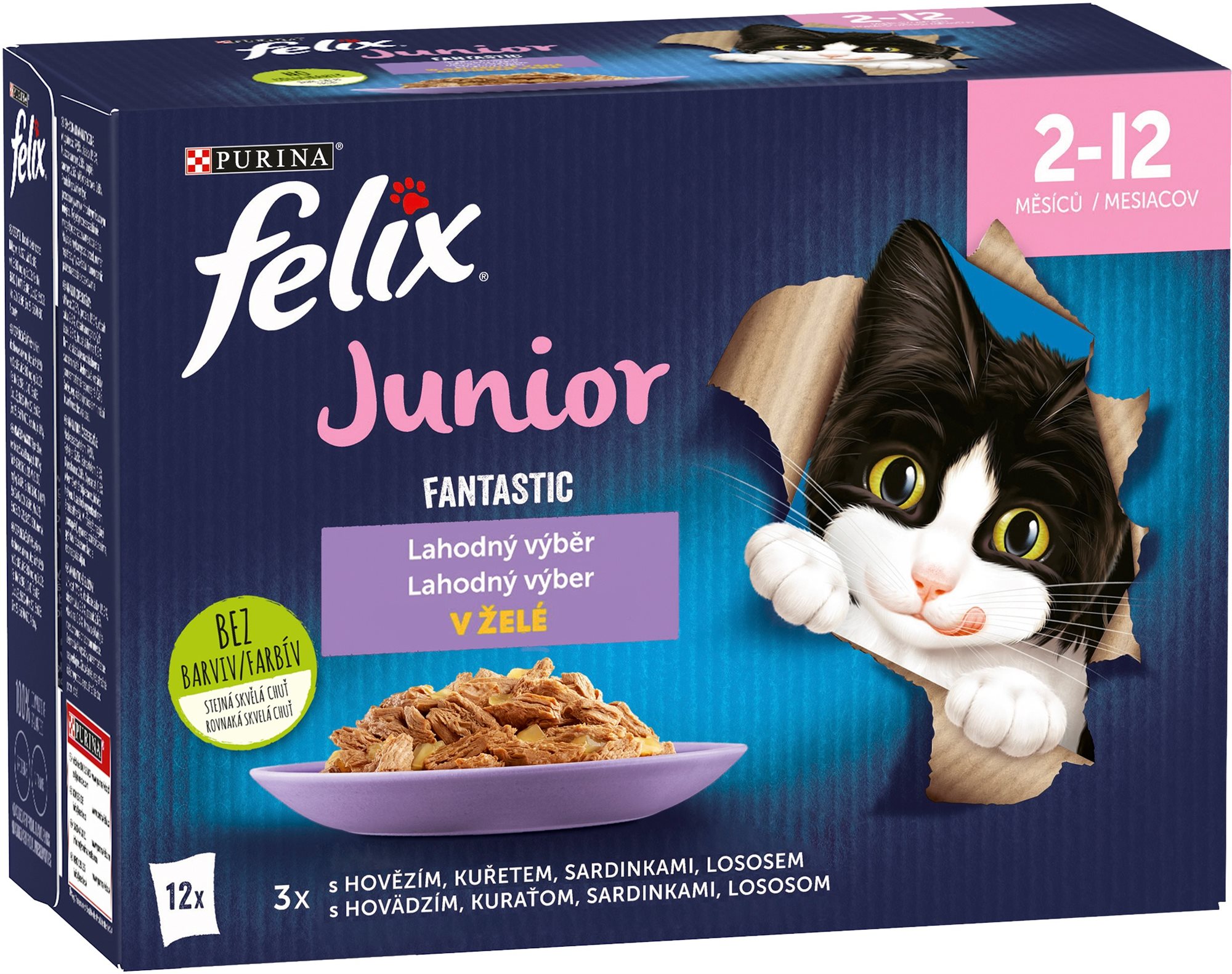 FELIX Fantastic Junior s kuraťom želé Multipack 12× 85 g Kapsička...