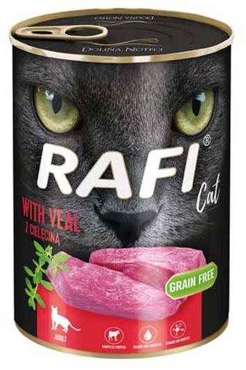 Rafi Cat Grain Free konzerva s teľacím mäsom 400 g Konzerva pre mačky