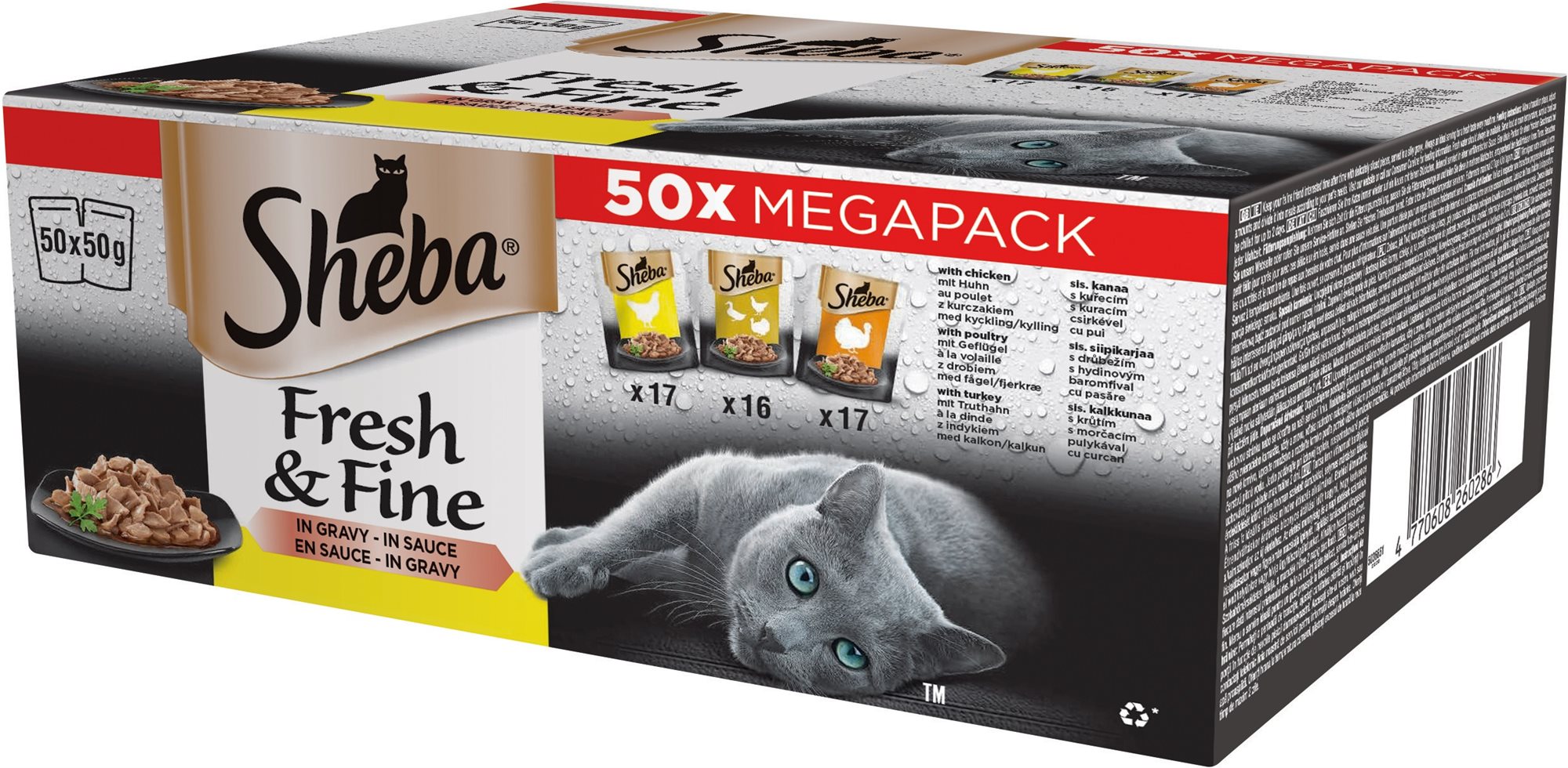 Sheba Fresh & Fine kapsička mixovaný výber v šťave pre dospelé...