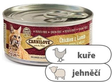 Carnilove WMM Chicken & Lamb for Adult Cats 100 g Konzerva pre mačky