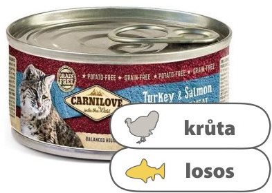 Carnilove WMM Turkey & Salmon for Adult Cats 100 g Konzerva pre mačky