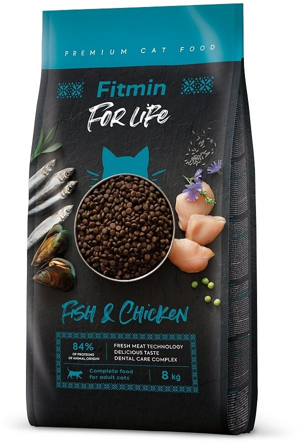 Fitmin  For Life Cat Adult Fish and Chicken 8 kg Granule pre mačky