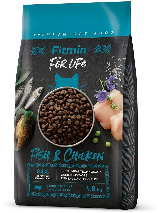 Fitmin For Life Cat Adult Fish and Chicken 1,8 kg Granule pre mačky
