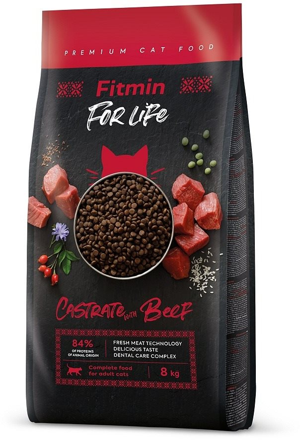 Fitmin  For Life Cat Castrate Beef 8 kg Granule pre mačky