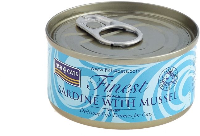 FISH4CATS Konzerva pre mačky Finest sardinka s mušľami 70 g...