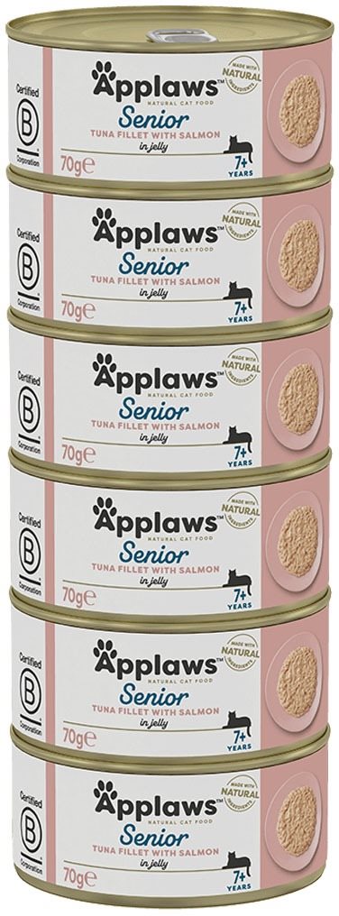 Applaws konzerva Cat Senior Tuniak s lososom 6× 70 g Konzerva pre...