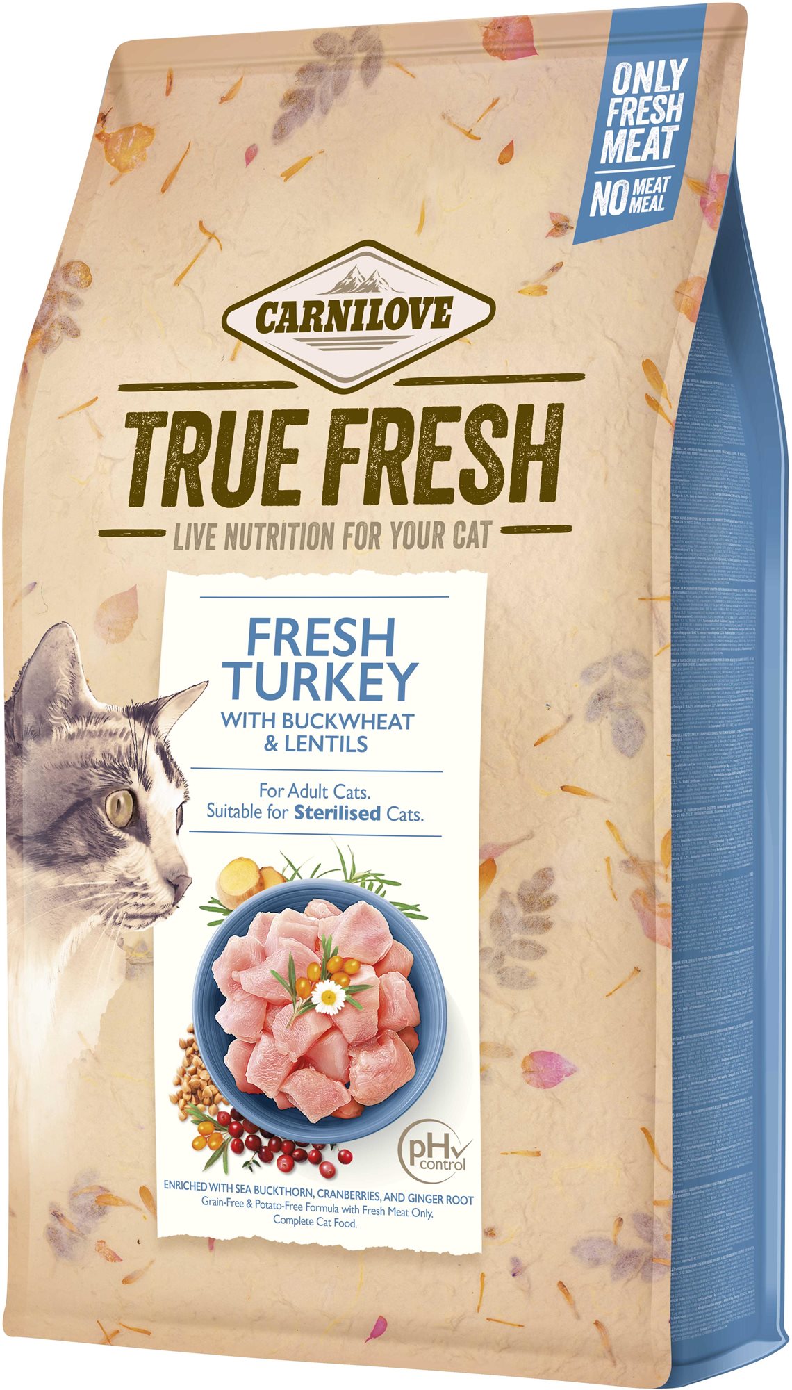 Carnilove True Fresh Cat Turkey 4,8 kg Granule pre mačky