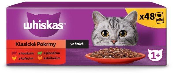 Whiskas kapsičky klasický výber v šťave pre dospelé mačky 48× 85 g...