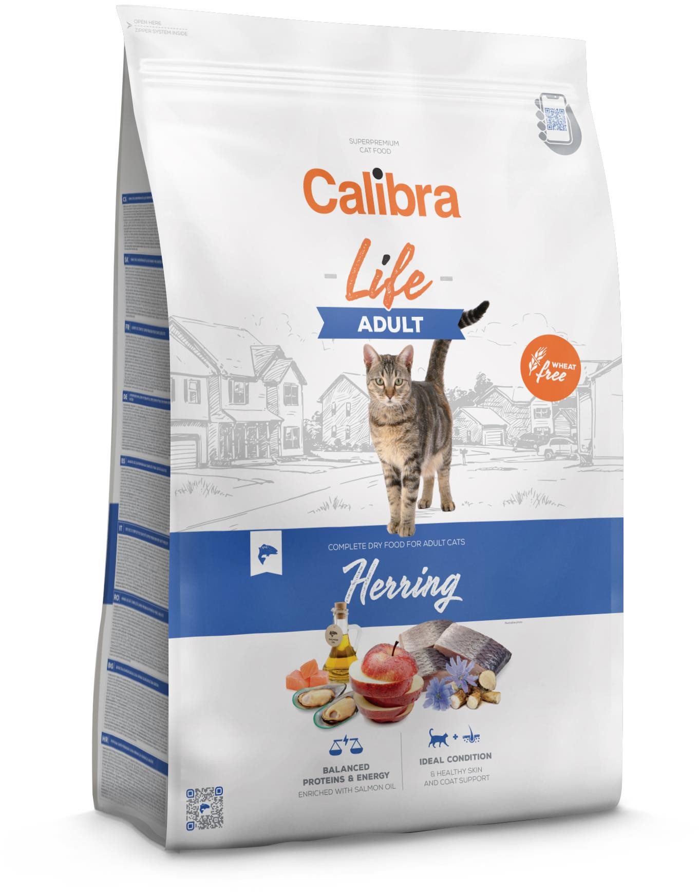 Calibra Cat Life adult herring 1,5 kg Granule pre mačky