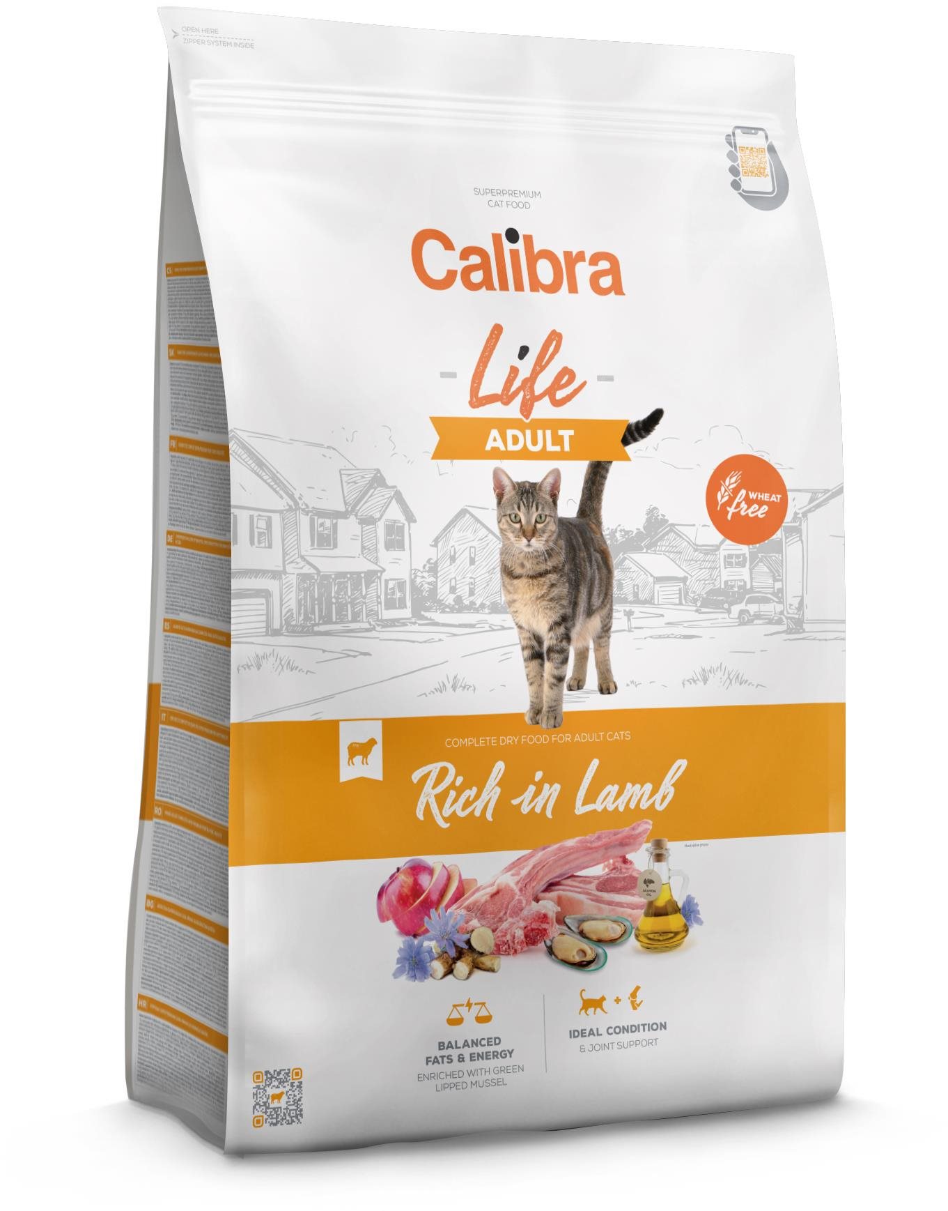 Calibra Cat Life adult lamb 1,5 kg Granule pre mačky