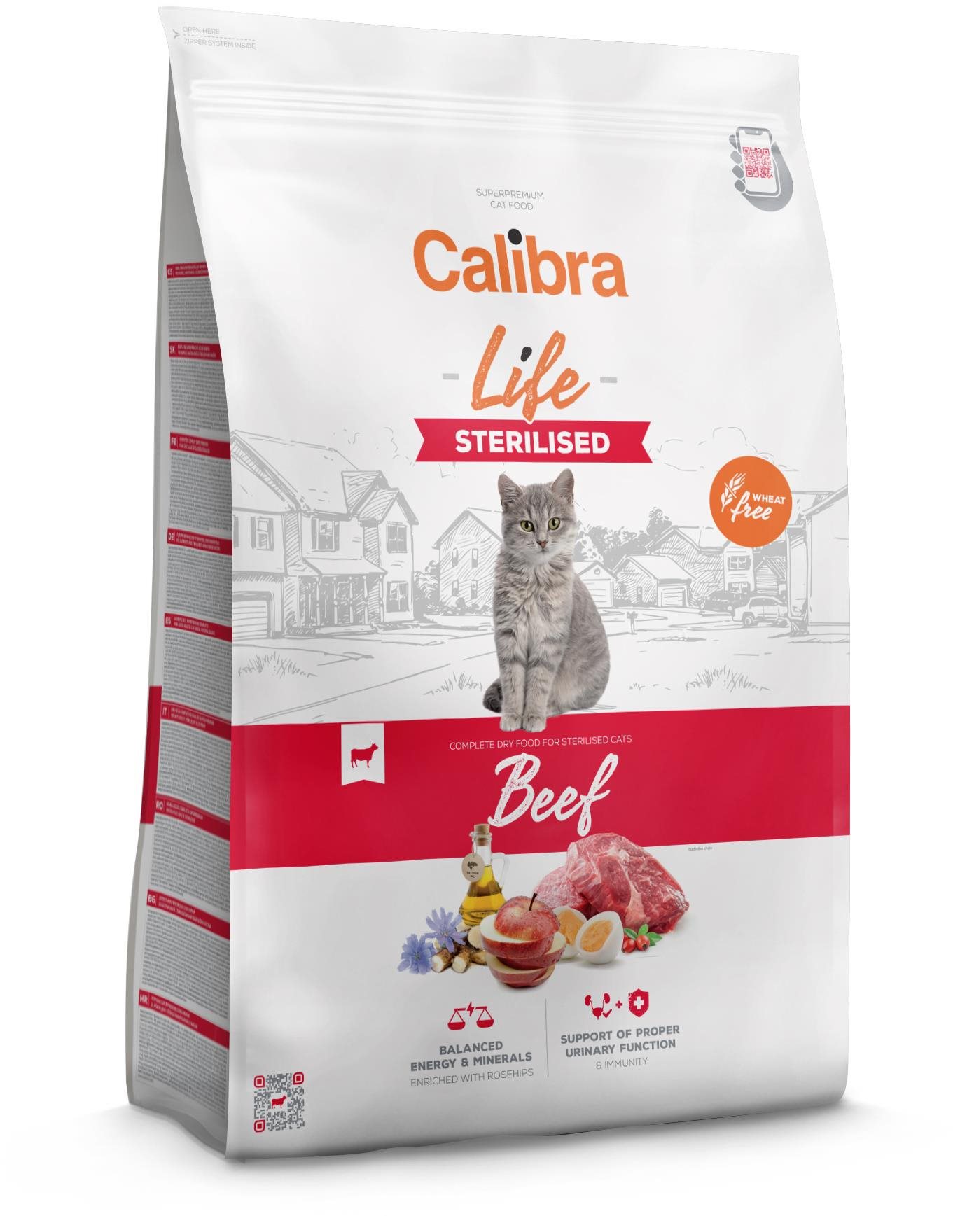 Calibra Cat Life sterilised beef 1,5 kg Granule pre mačky