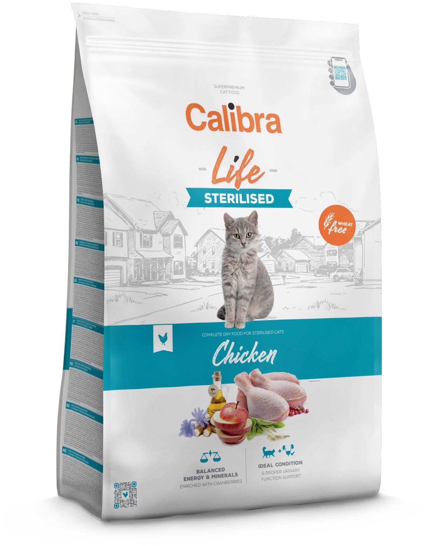 Calibra Cat Life sterilised chicken 6 kg Granule pre mačky