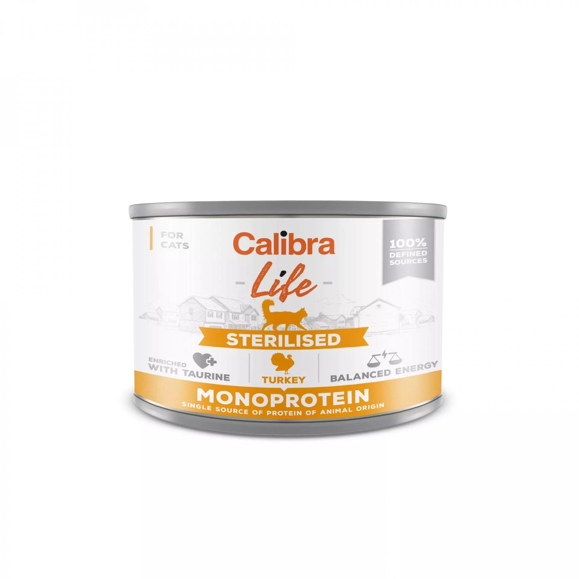 Calibra Cat Life  konzerva sterilised turkey 200 g Konzerva pre mačky
