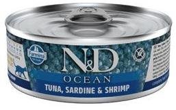 N&D Ocean Cat Adult Tuna & Sardine & Shrimps 70 g Konzerva pre mačky