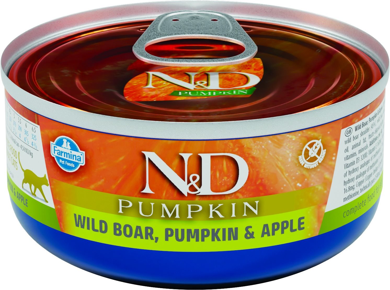N&D Pumpkin Cat Adult Boar & Apple 70 g Konzerva pre mačky