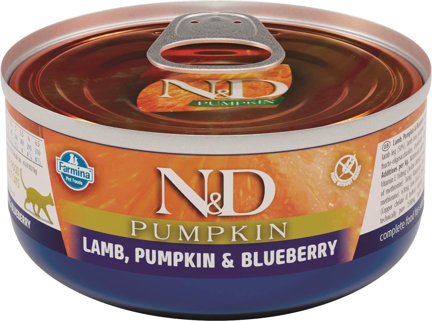 N&D Pumpkin Cat Adult Lamb & Blueberry 70 g Konzerva pre mačky
