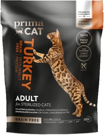 PrimaCat Morčacie s hmyzou bielkovinou, bez obilnín, pre dospelé...