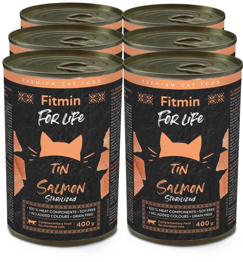 Fitmin for Life Lososová konzerva pre kastrované mačky 6× 400 g...