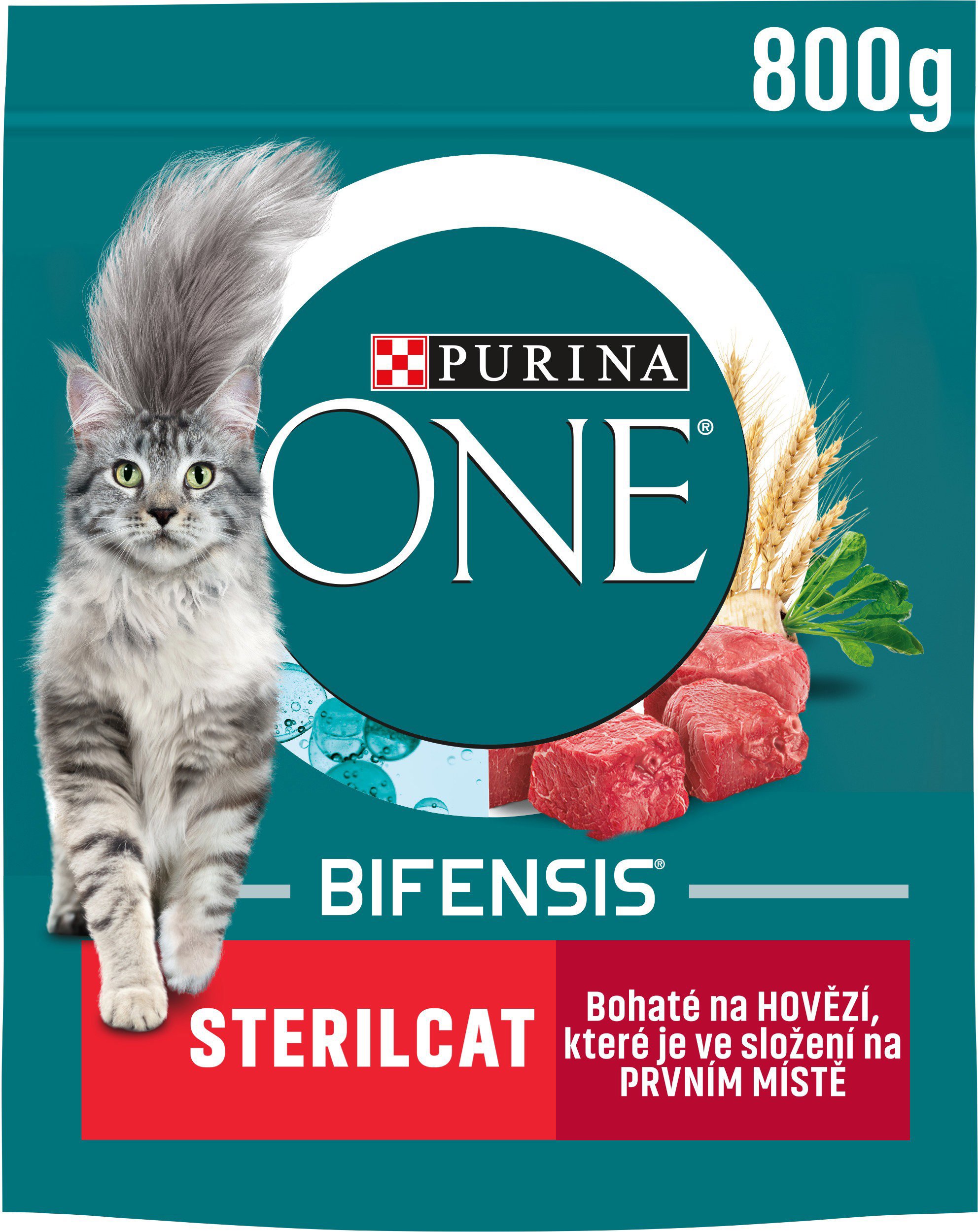 Purina ONE sterilcat hovädzie 800 g Granule pre mačky