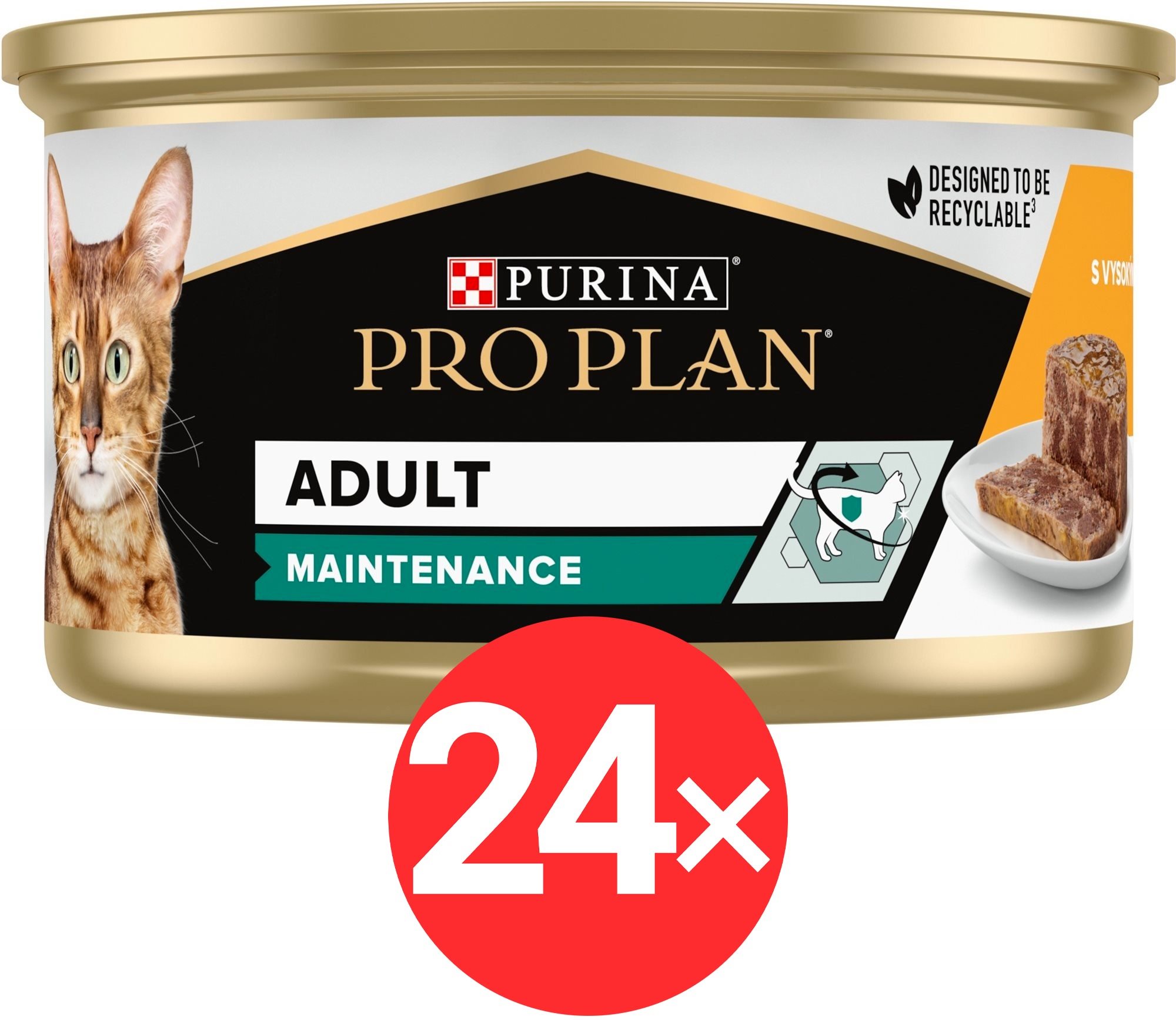 Pro Plan cat maintenance kura v paštéte 24× 85 g Konzerva pre mačky