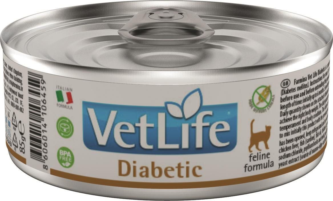 Vet Life Natural Cat konzerva Diabetic 85 g Diétna konzerva pre mačky