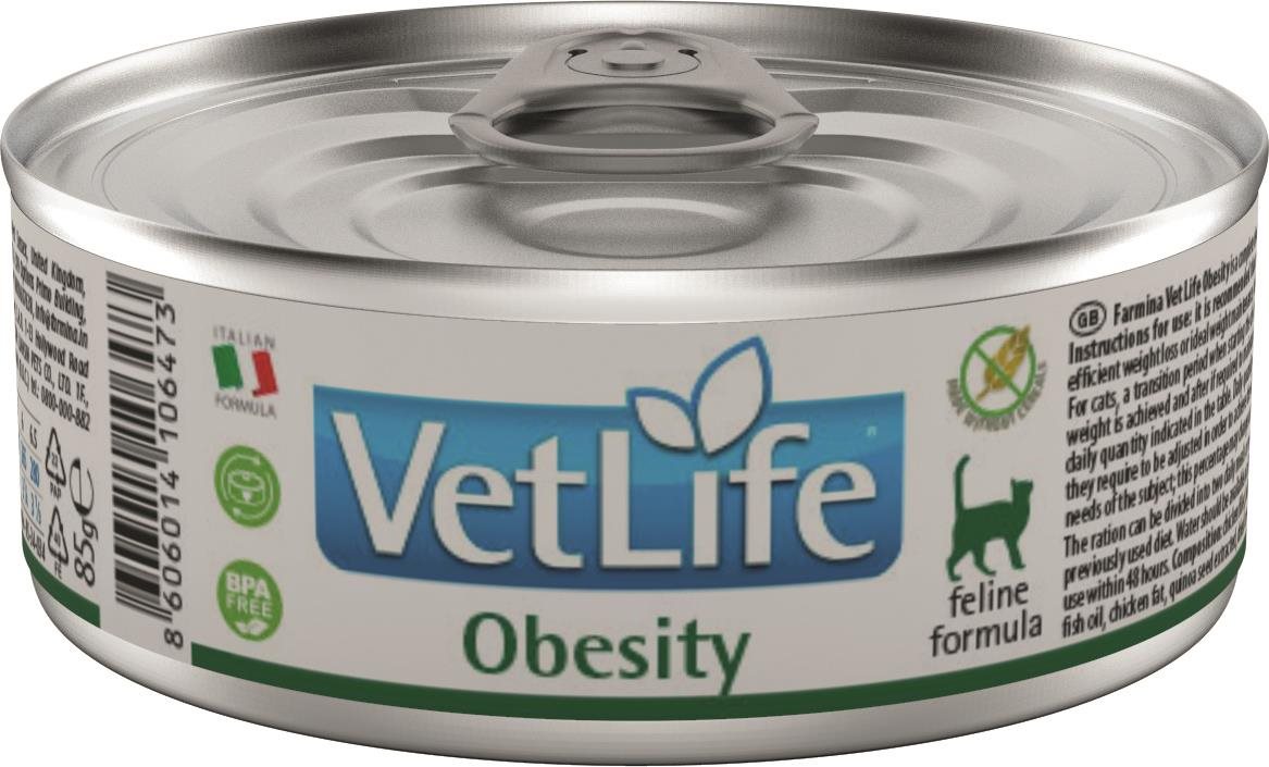 Vet Life Natural Cat konzerva Obesity 85 g Diétna konzerva pre mačky