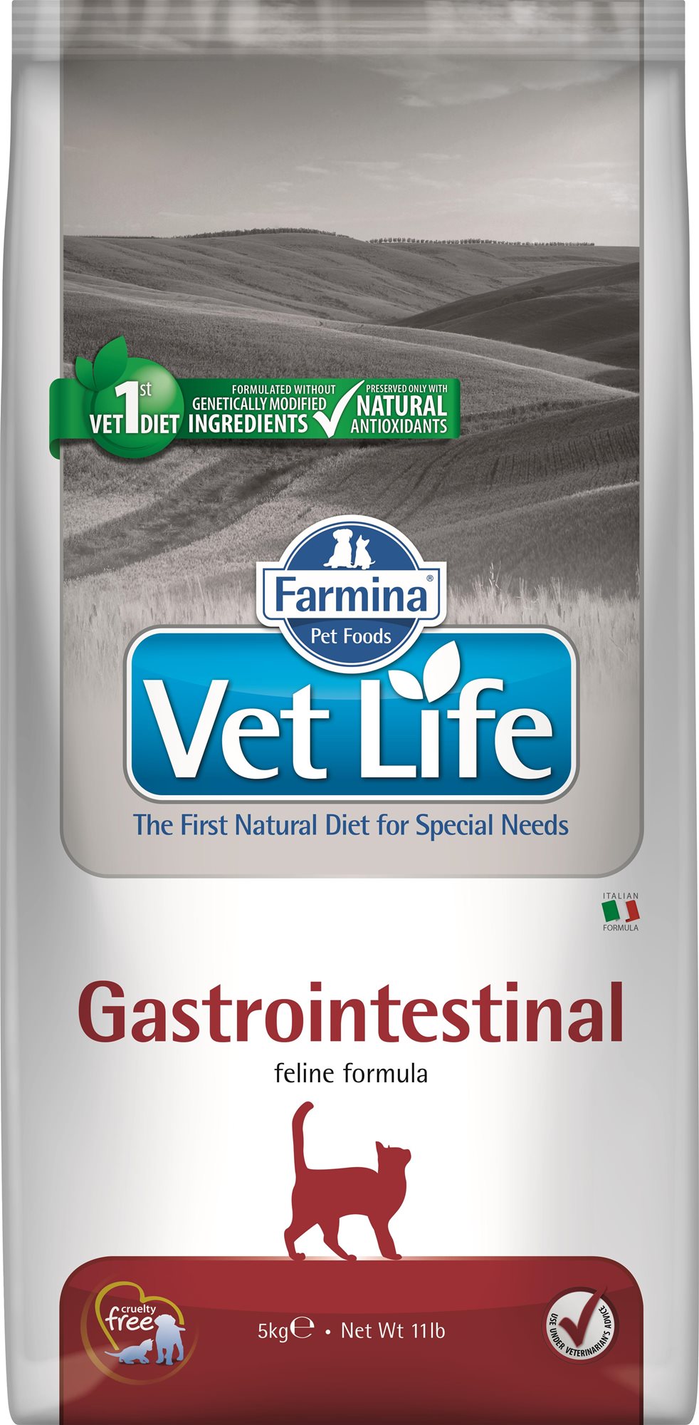 Vet Life Natural CAT Gastro-Intestinal 5 kg Diétne granule pre mačky
