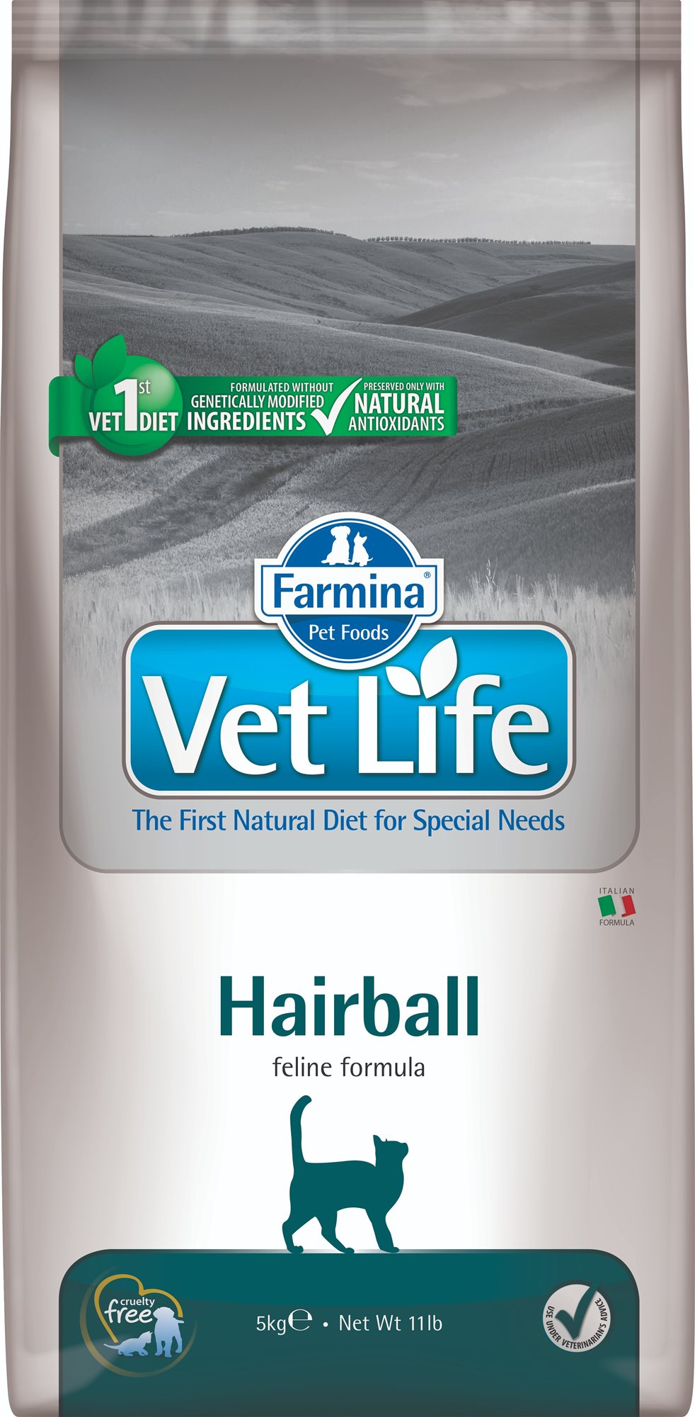 Vet Life Natural CAT Hairball 10 kg Diétne granule pre mačky