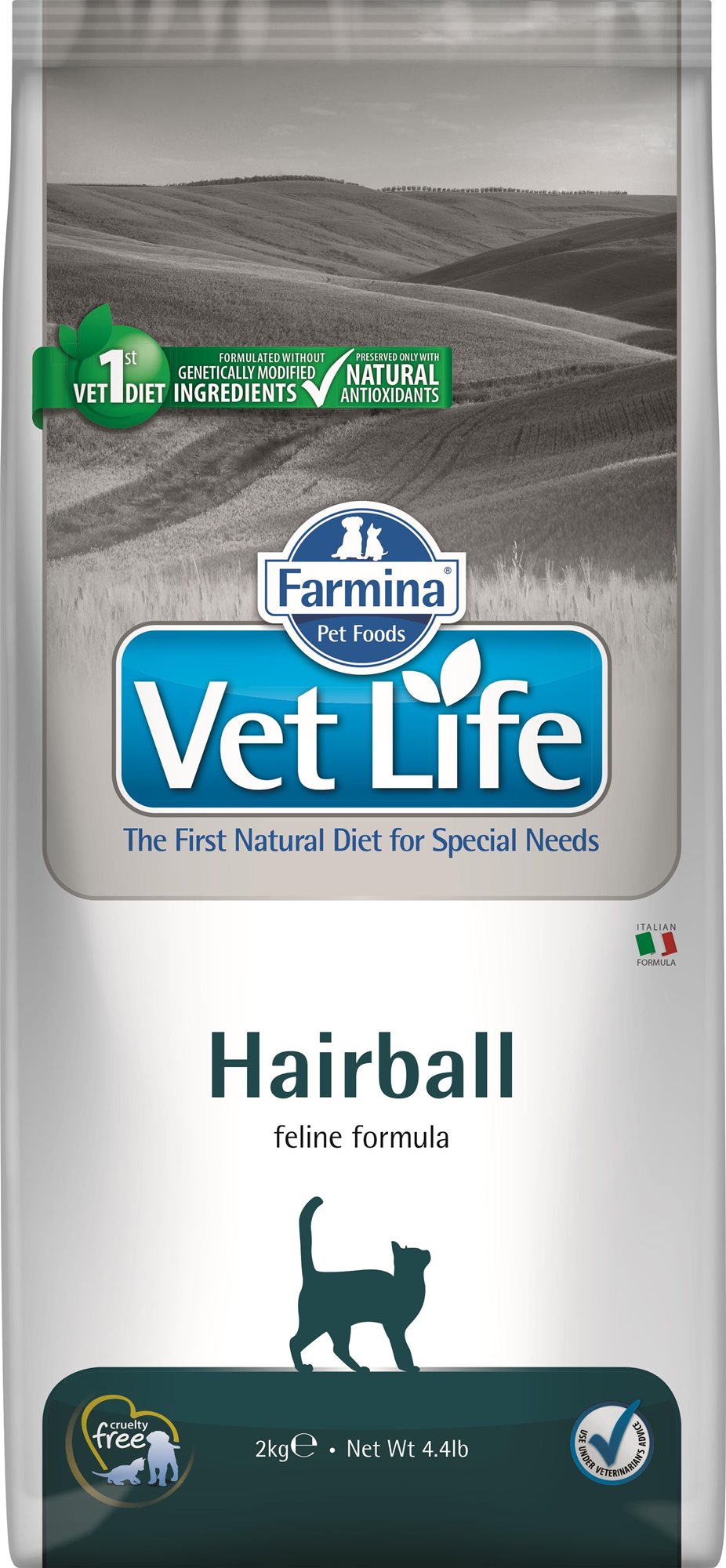 Vet Life Natural CAT Hairball 2 kg Diétne granule pre mačky