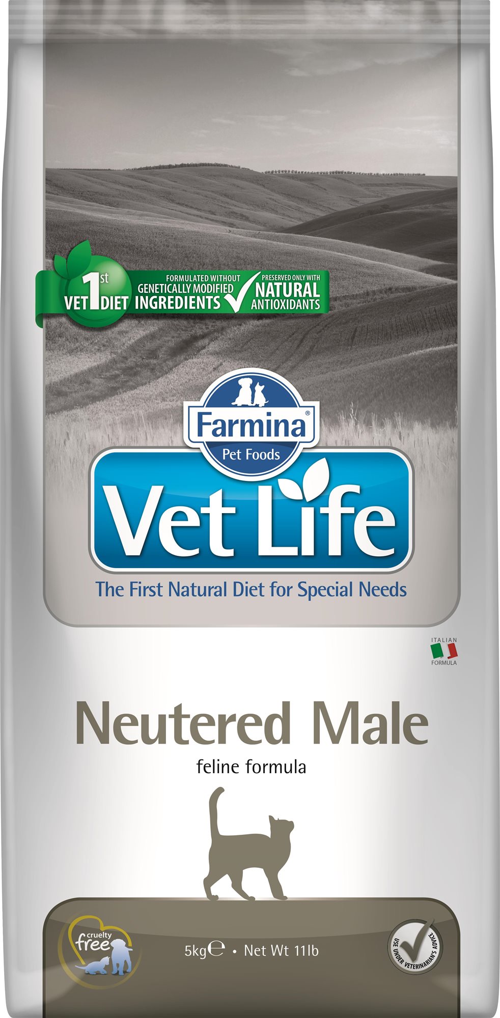 Vet Life Natural CAT Neutered Male 5 kg Diétne granule pre mačky