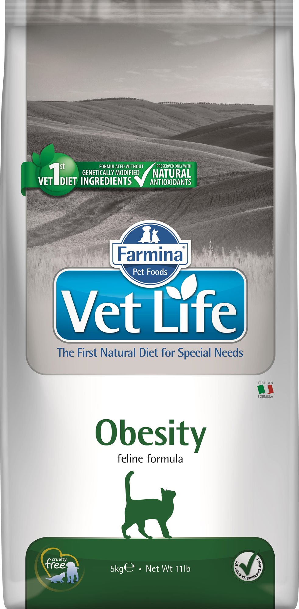 Vet Life Natural CAT Obesity 5 kg Diétne granule pre mačky