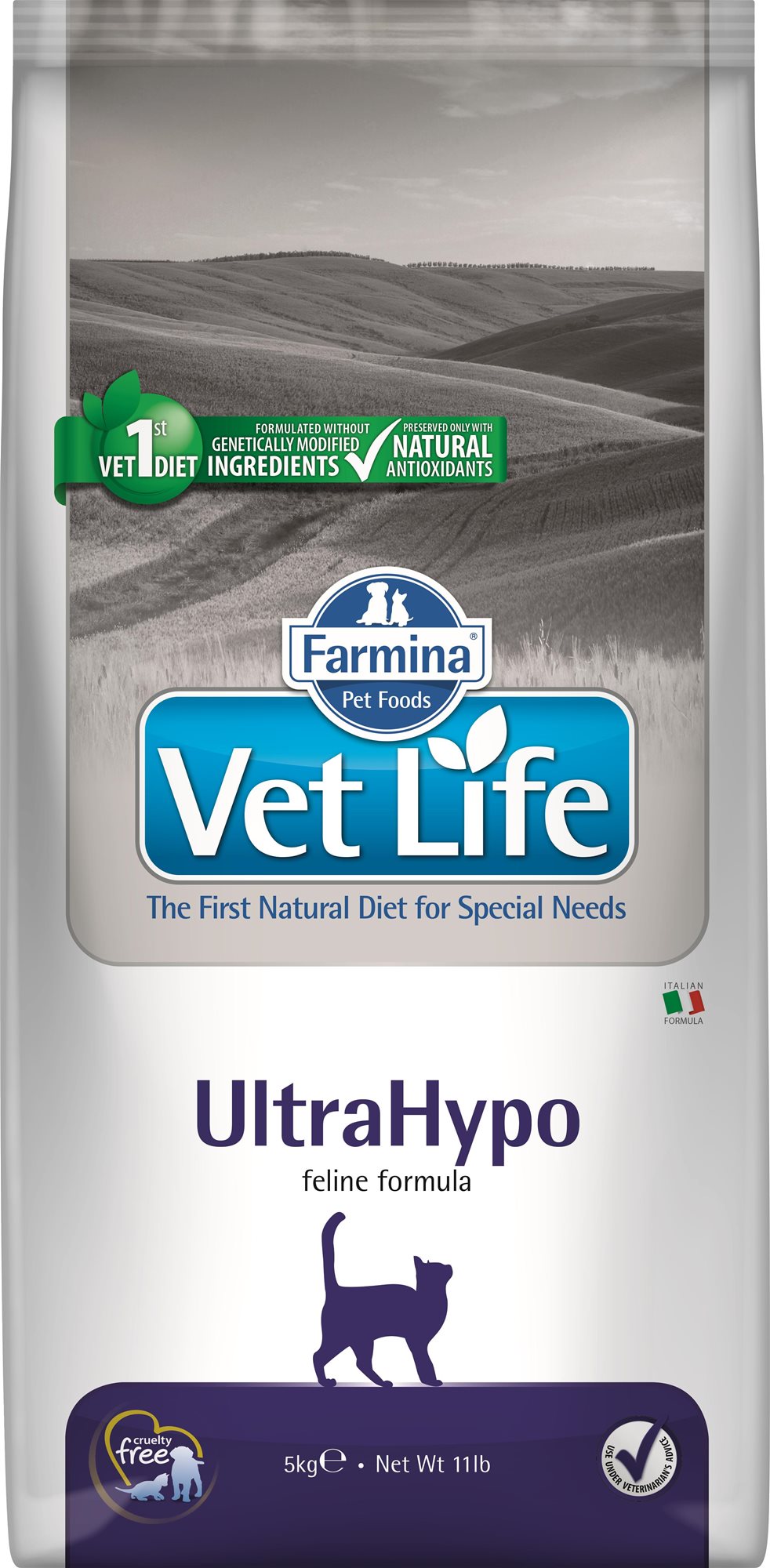Vet Life Natural CAT Ultrahypo 5 kg Diétne granule pre mačky