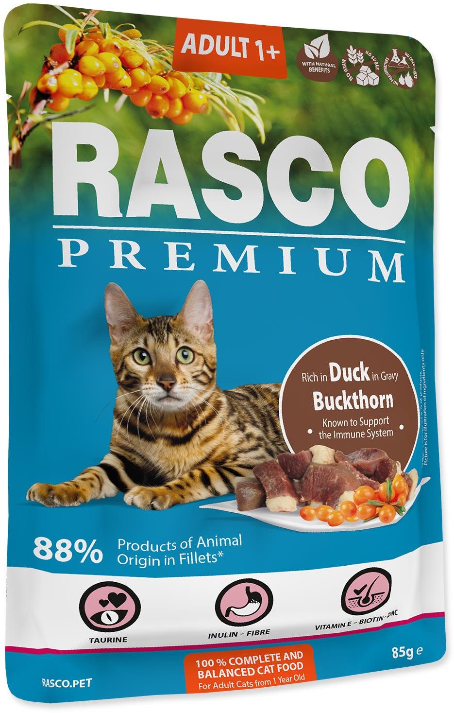 Rasco Kapsička Premium Adult kačacie s rakytníkom 85 g Kapsička pre...