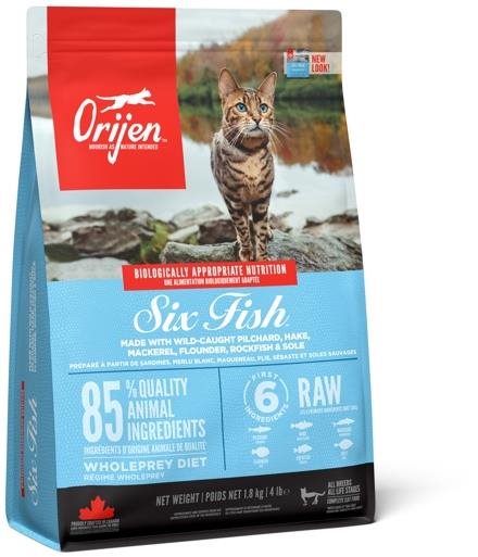 Orijen Six Fish Cat 1,8 kg Granule pre mačky
