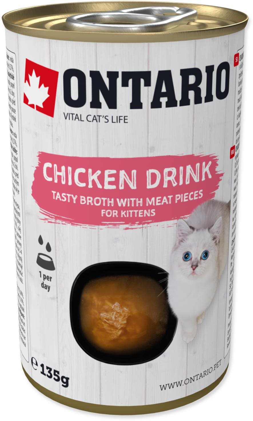 Ontario Drink Kitten kuracie 135 g Polievka pre mačky