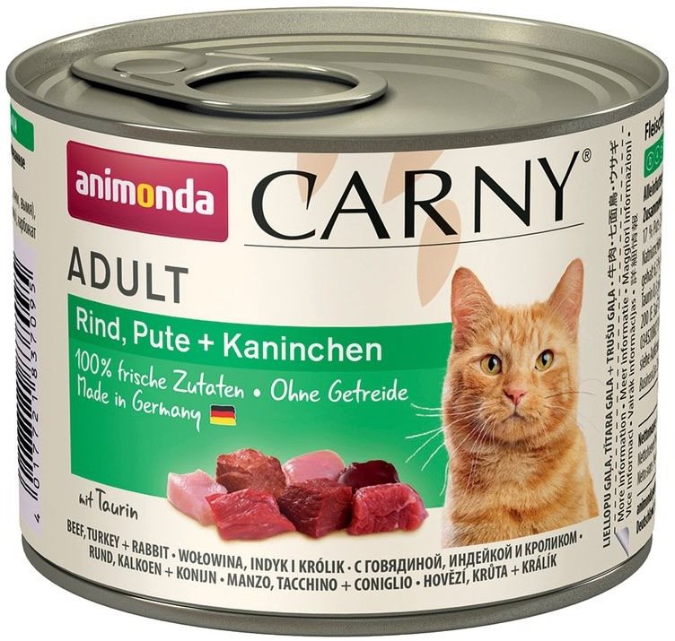 Animonda konzerva pre mačky Carny Adult hovädzie, morka, králik 200...