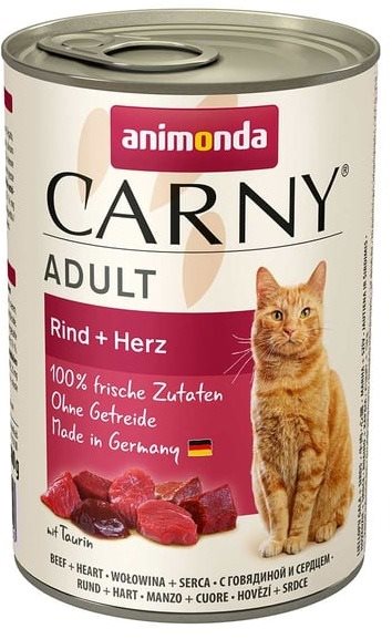 Animonda konzerva pre mačky Carny Adult hovädzie, srdce 400 g...