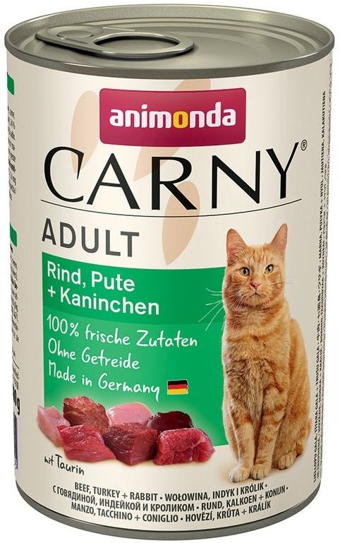 Animonda konzerva pre mačky Carny Adult hovädzie, morka, králik 400...