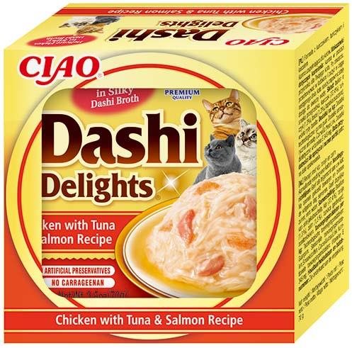 Ciao Dashi Delights kura s tuniakom a lososom 70 g Vanička pre mačky