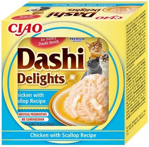 Ciao Dashi Delights kura s hrebenatkou 70 g Vanička pre mačky