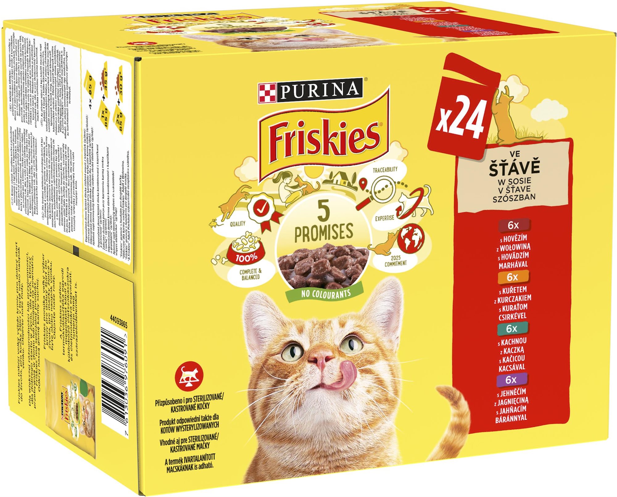 Friskies multipack lahodný výber v šťave 24× 85 g Kapsička pre mačky