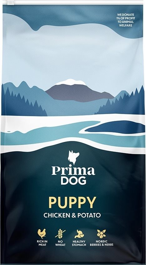 PrimaDog Kurča so zemiakmi pre šteňatá všetkých plemien, 10 kg...